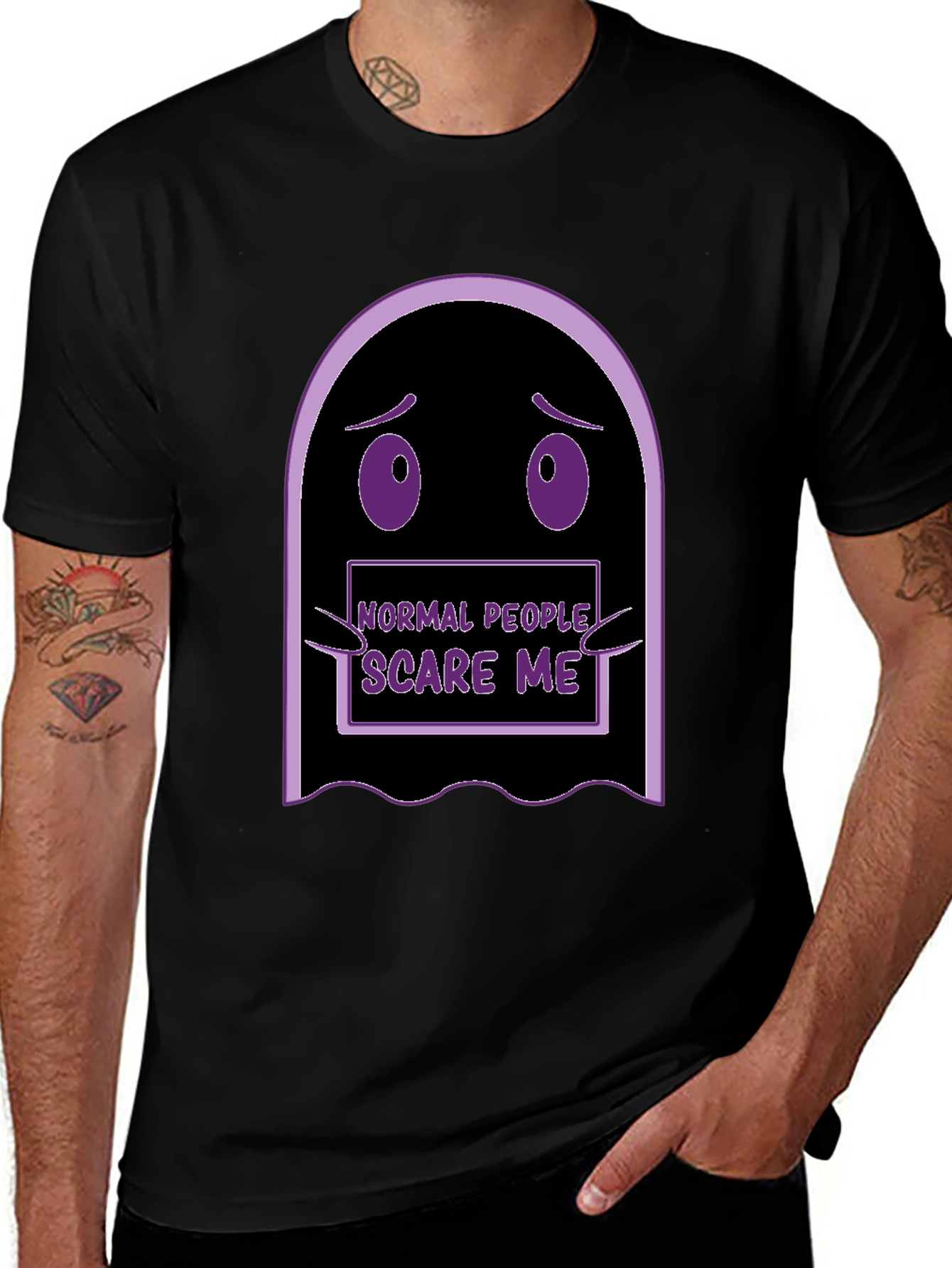 Variant 20 of Normal People Scare Me Funny Ghost T-Shirt