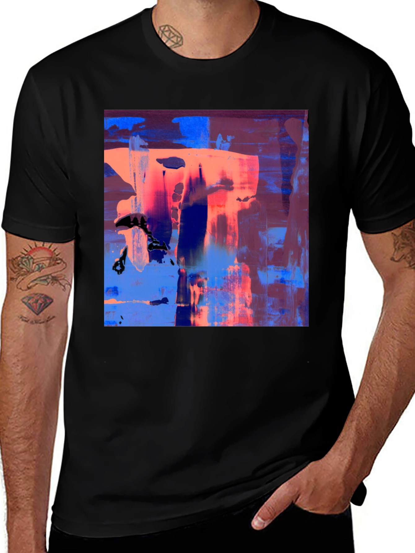 Variant 2 of Abstract Art Graphic Tee - Modern Style