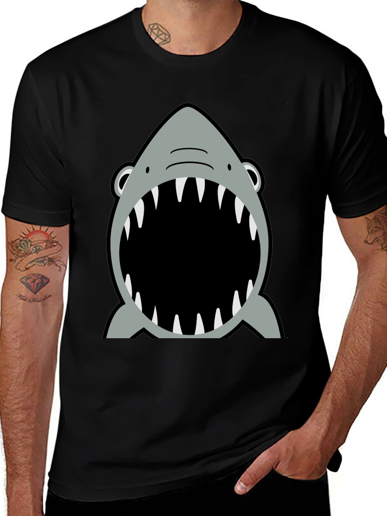 Variant 15 of Shark Attack T-Shirt - Graphic Tee