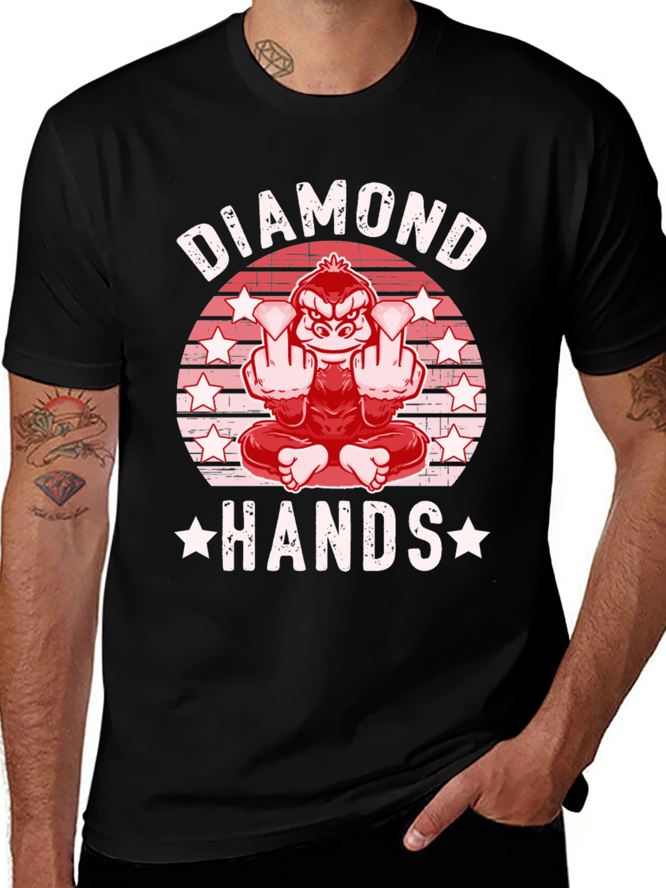 Variant 21 of Diamond Hands Graphic Tee - Meme T-Shirt