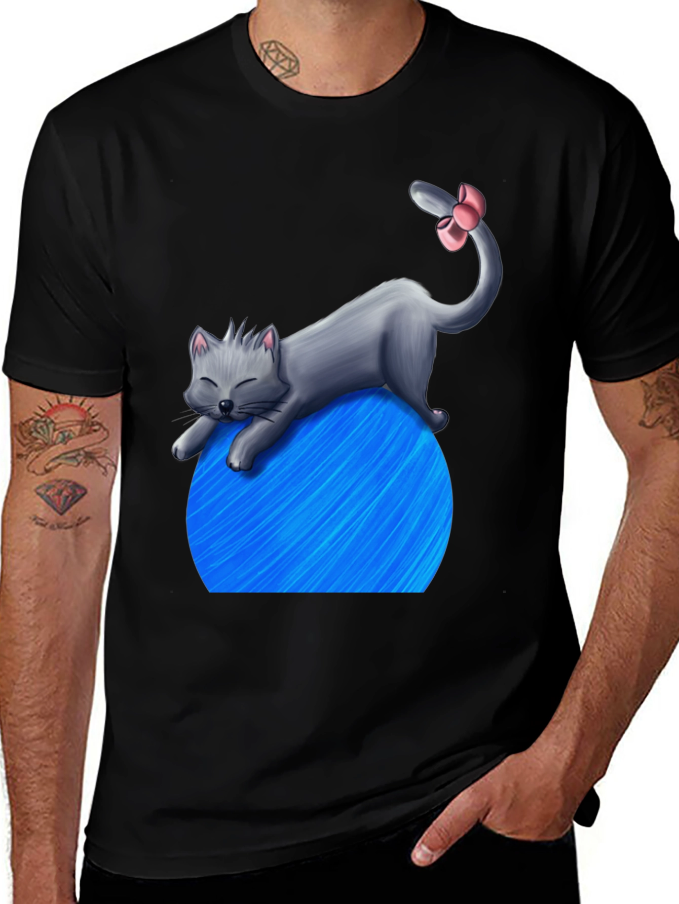 Variant 24 of Cat on Yarn Ball Graphic T-Shirt - Unisex