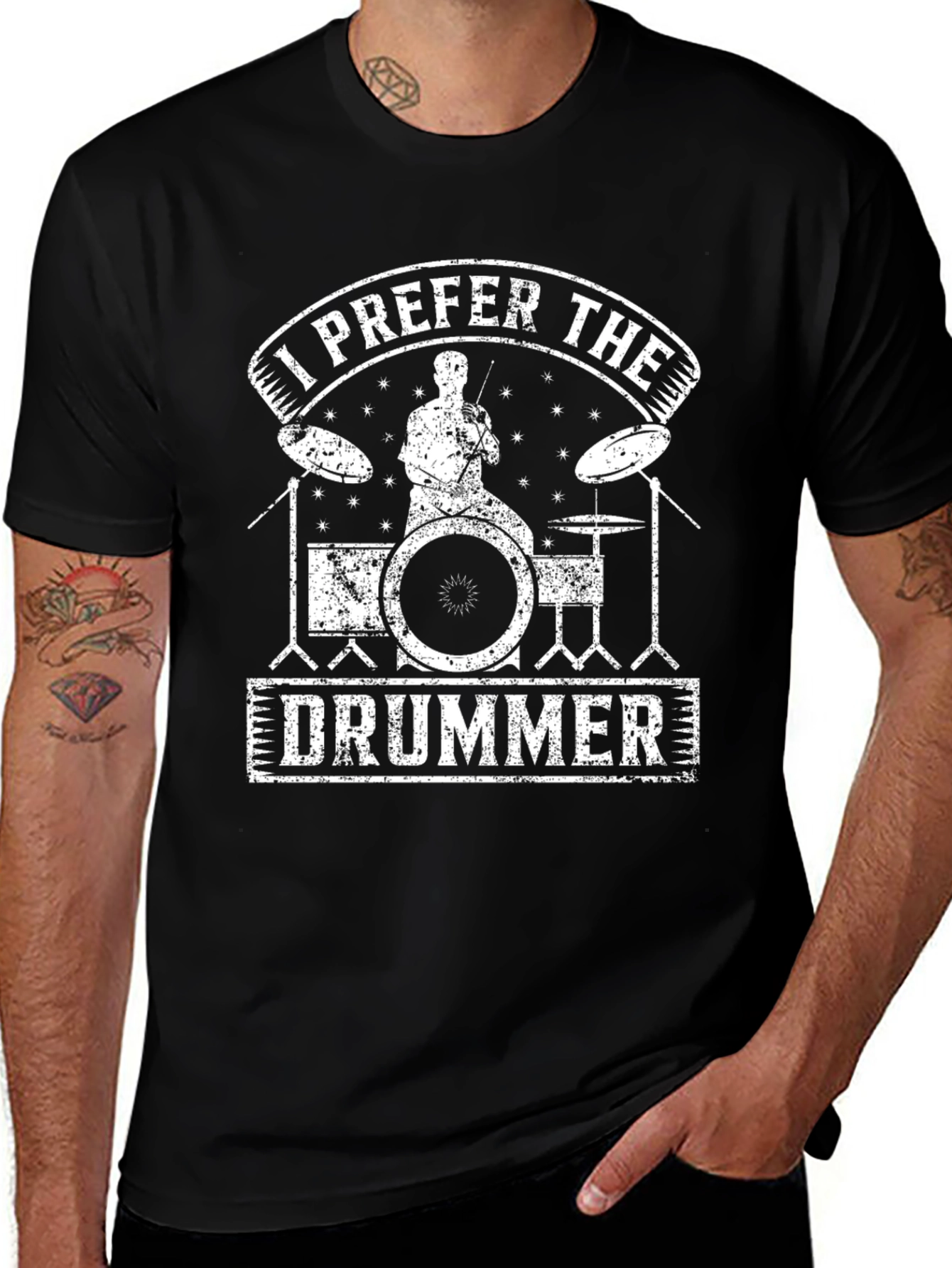 Variant 10 of I Prefer The Drummer Graphic T-Shirt