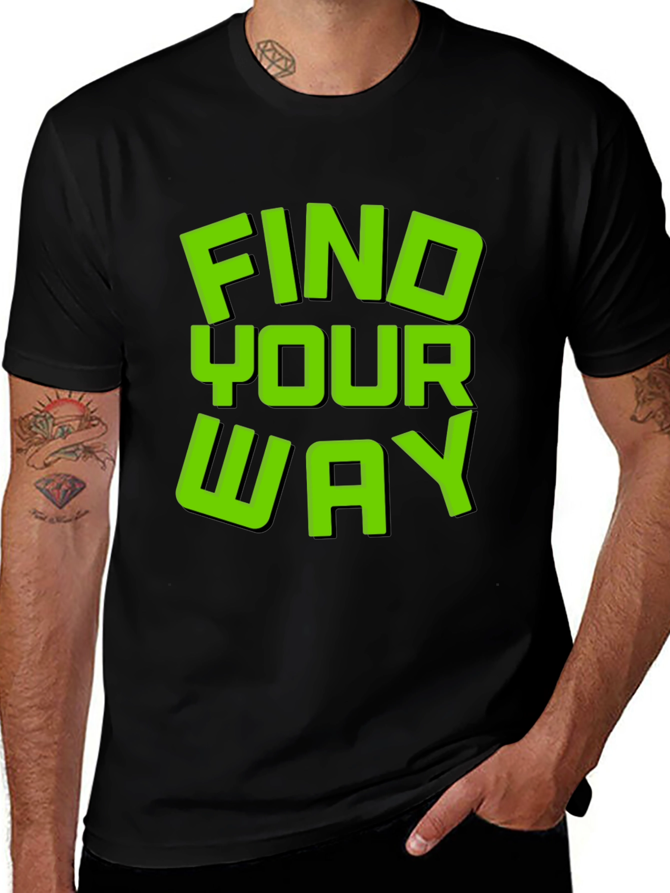 Variant 28 of Find Your Way Black Graphic Tee
