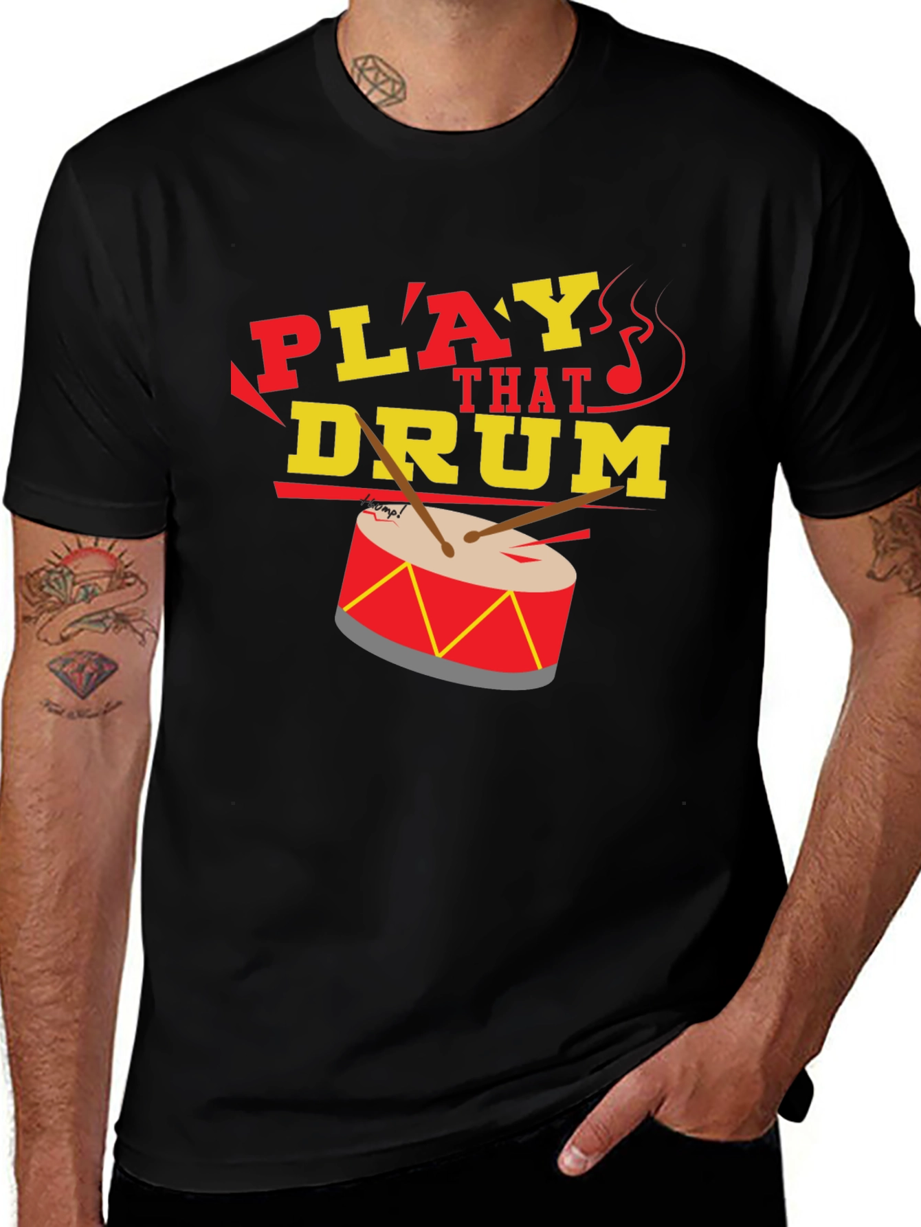 Variant 19 of Play That Drum T-Shirt - Musician's Tee
