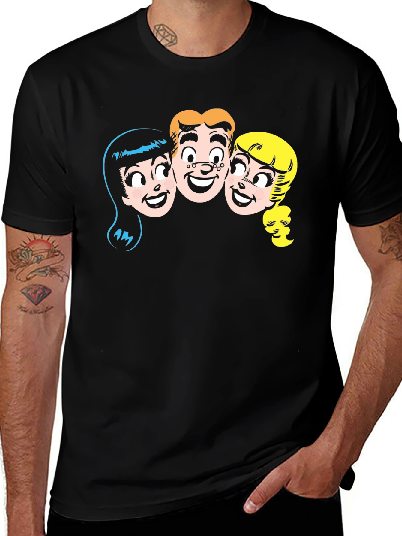 Variant 23 of Archie Comic Faces Black T-Shirt