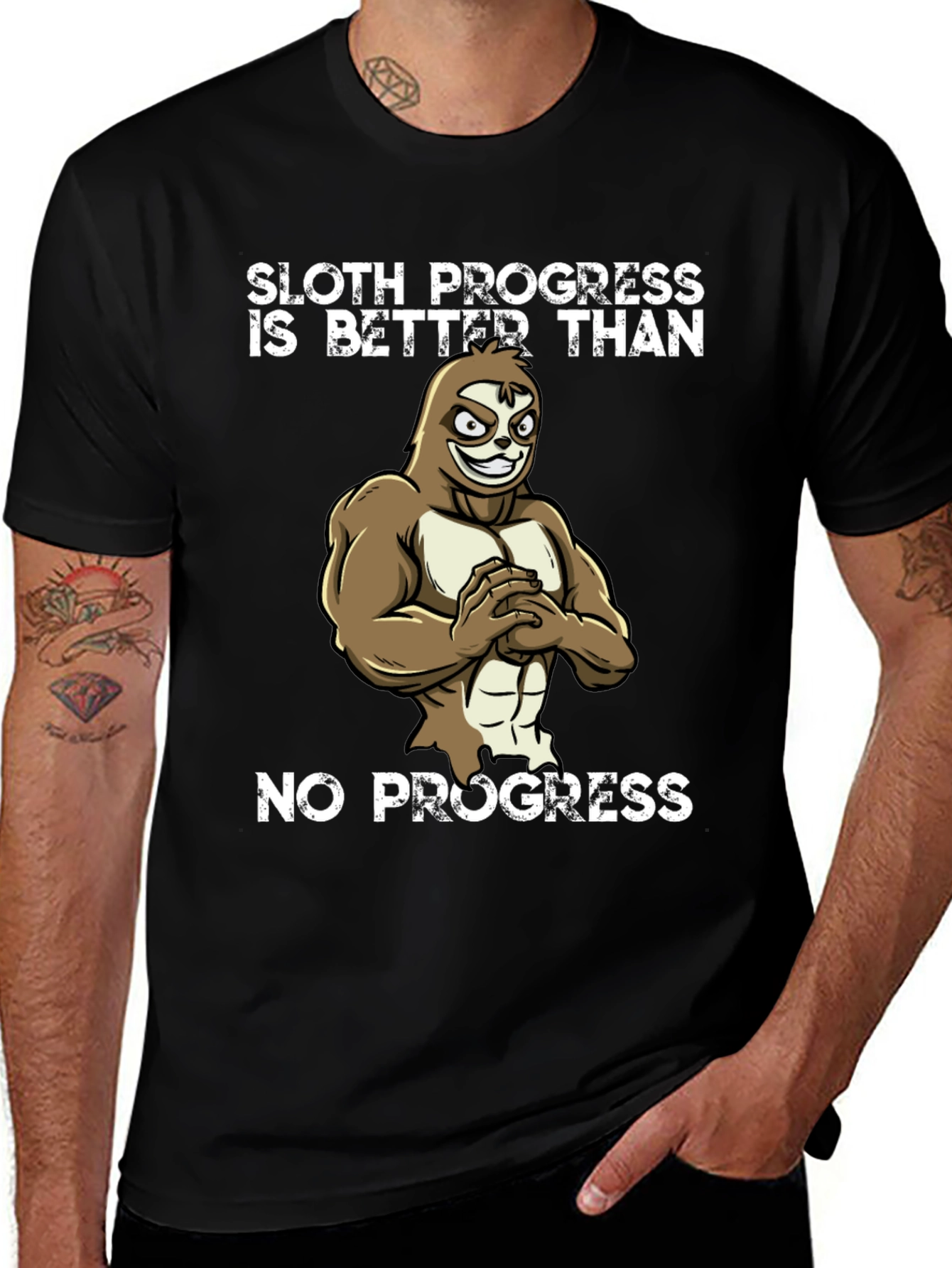 Variant 20 of Sloth Progress Gym T-Shirt