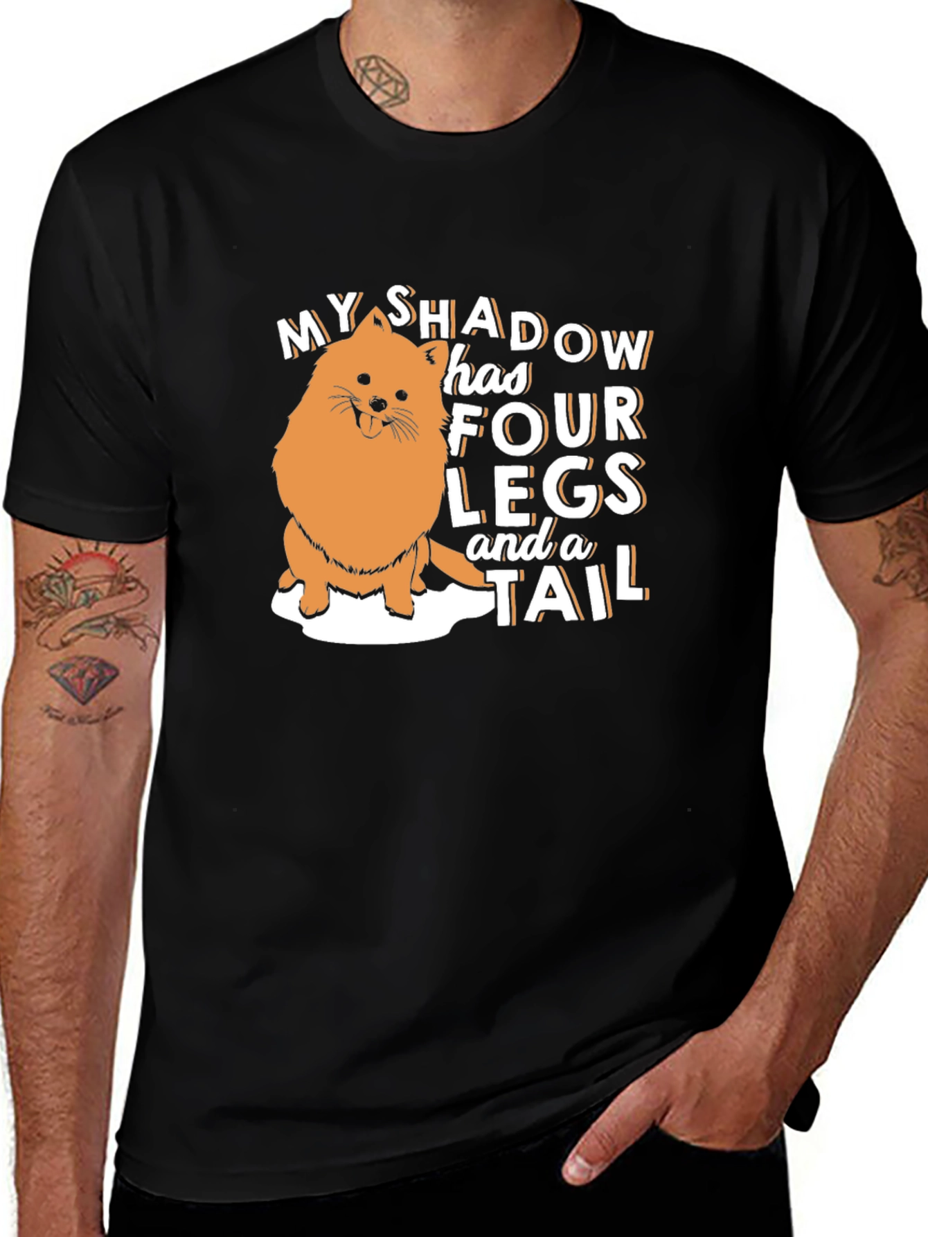 Variant 4 of Dog Lover T-Shirt - My Shadow Has Four Legs & a Tail