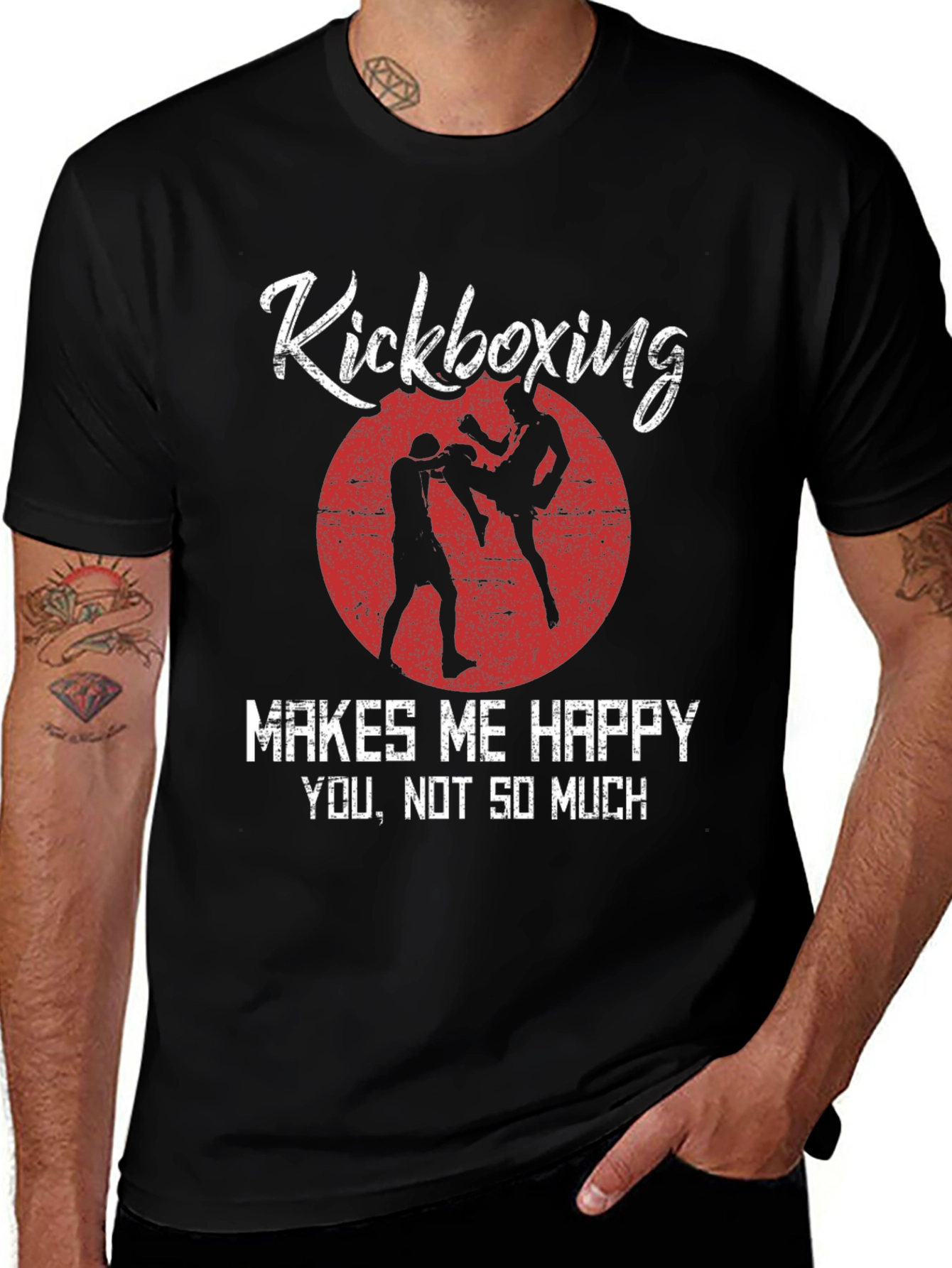 Variant 19 of Kickboxing Makes Me Happy T-Shirt