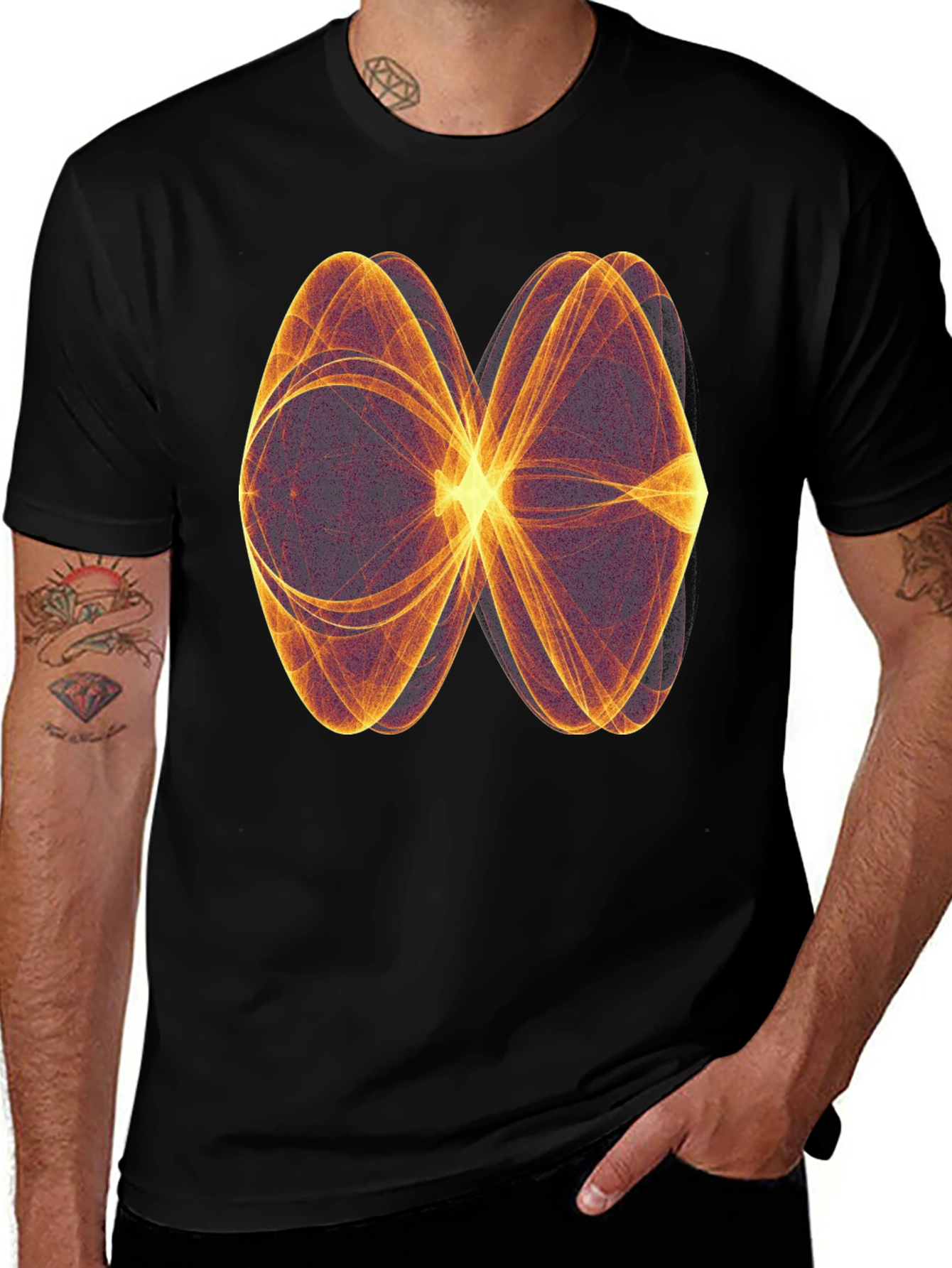 Variant 29 of Abstract Infinity Black Tee