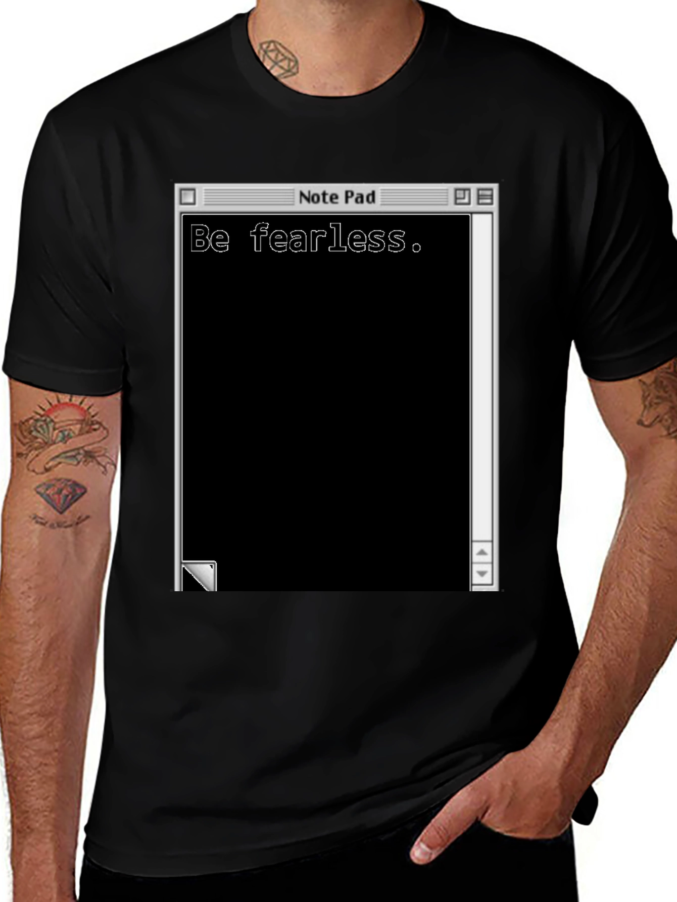 Variant 18 of Be Fearless Notepad Graphic T-Shirt