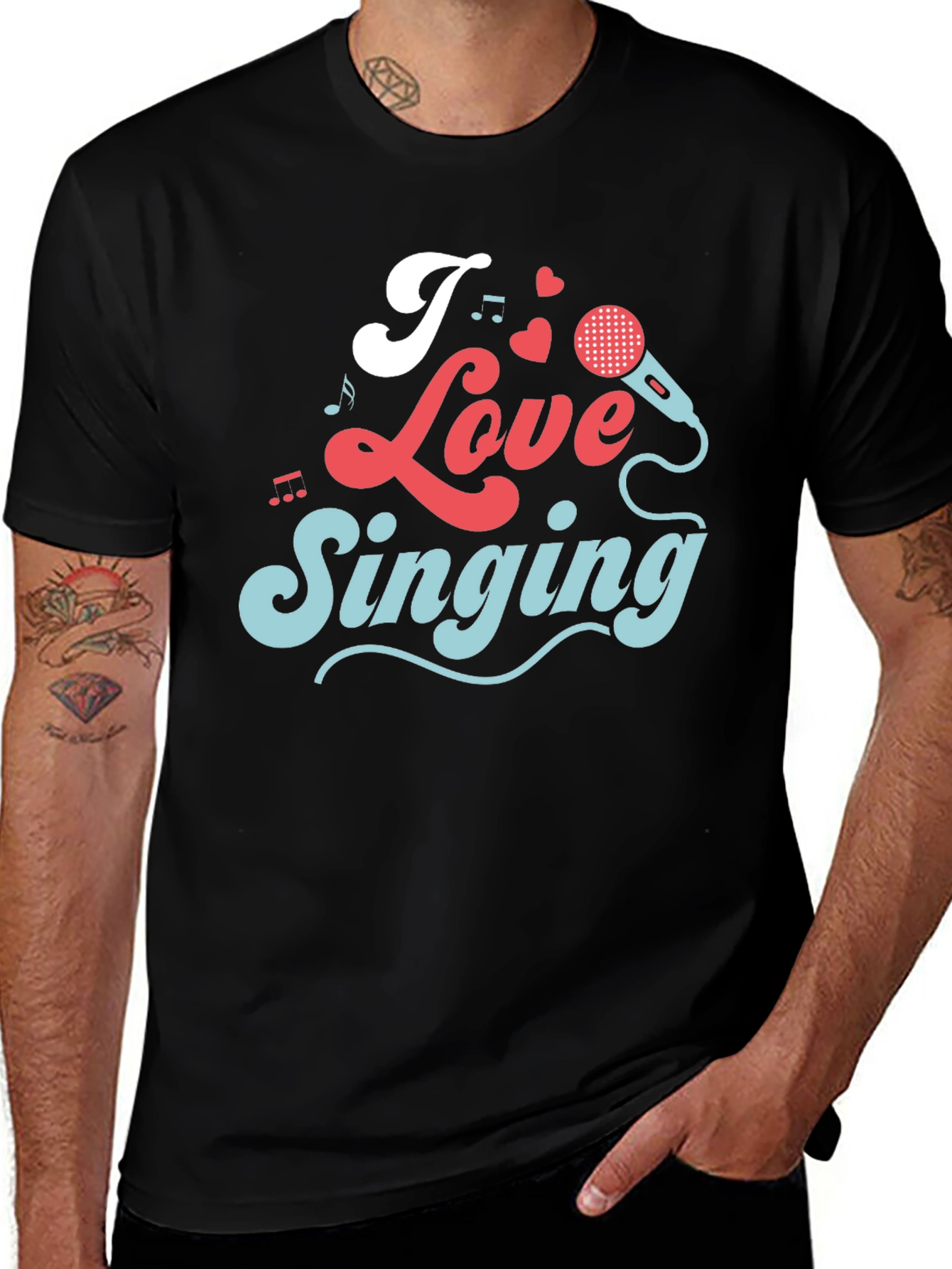 Variant 26 of I Love Singing Graphic T-Shirt