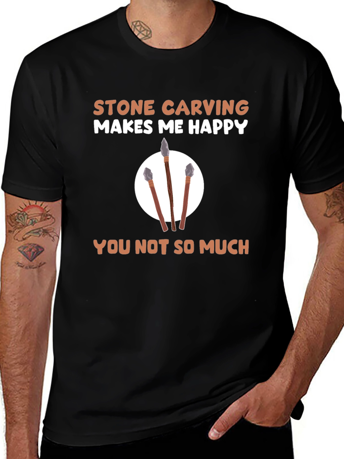 Variant 21 of Stone Carving Makes Me Happy T-Shirt