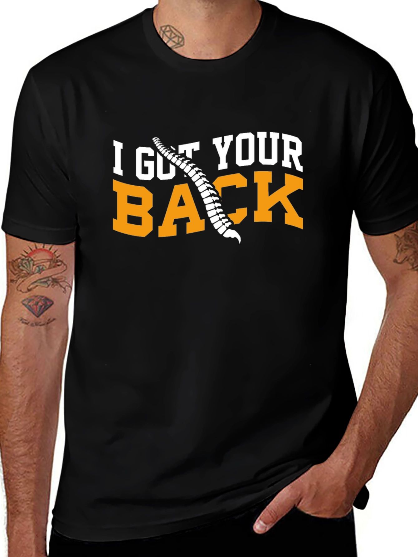 Variant 9 of Chiropractor Humor T-Shirt - I Got Your Back