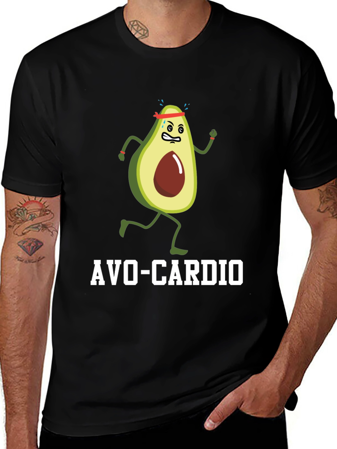 Variant 9 of Avo-Cardio T-Shirt - Funny Avocado Running Design