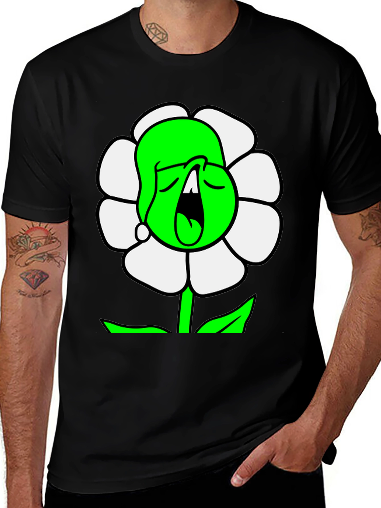 Variant 23 of Murakami Inspired Flower T-Shirt