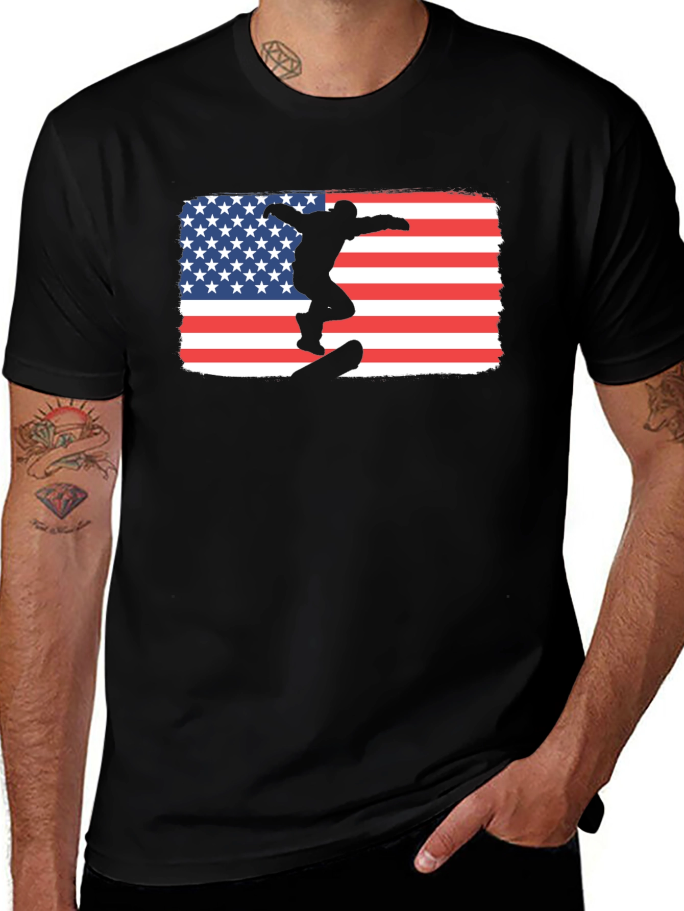 Variant 11 of USA Skateboarder Graphic T-Shirt