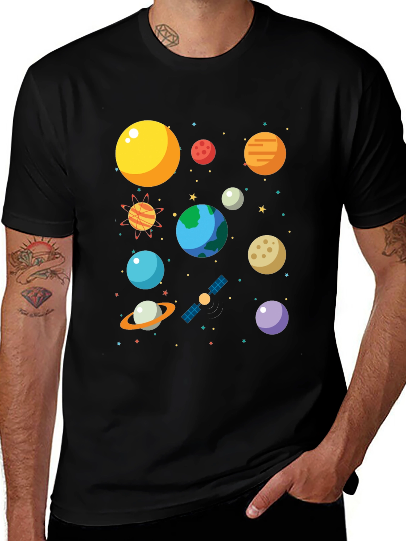 Planets Graphic T-Shirt - Outer Space Design