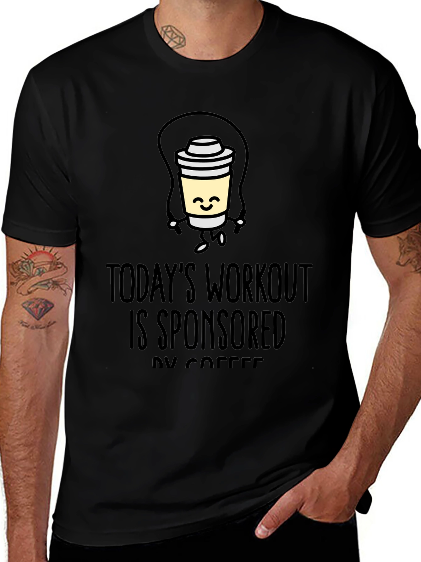 Variant 12 of Workout Sponsored by Coffee Graphic Tee