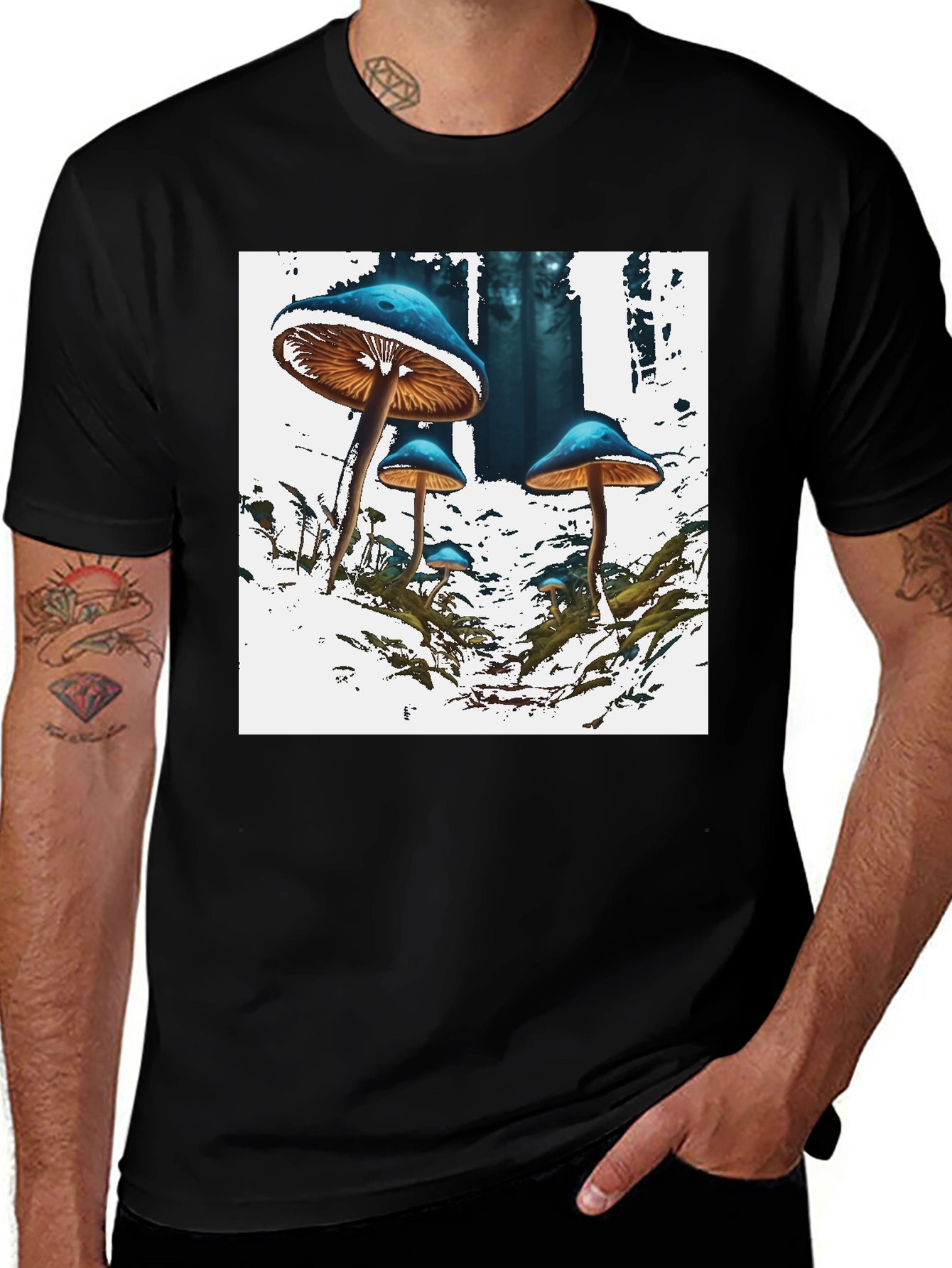 Variant 9 of Mushroom Forest Graphic T-Shirt