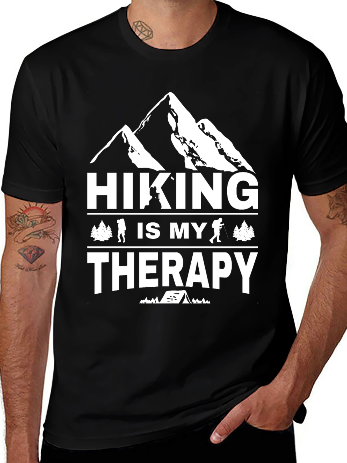 Variant 26 of Hiking Is My Therapy Graphic Tee