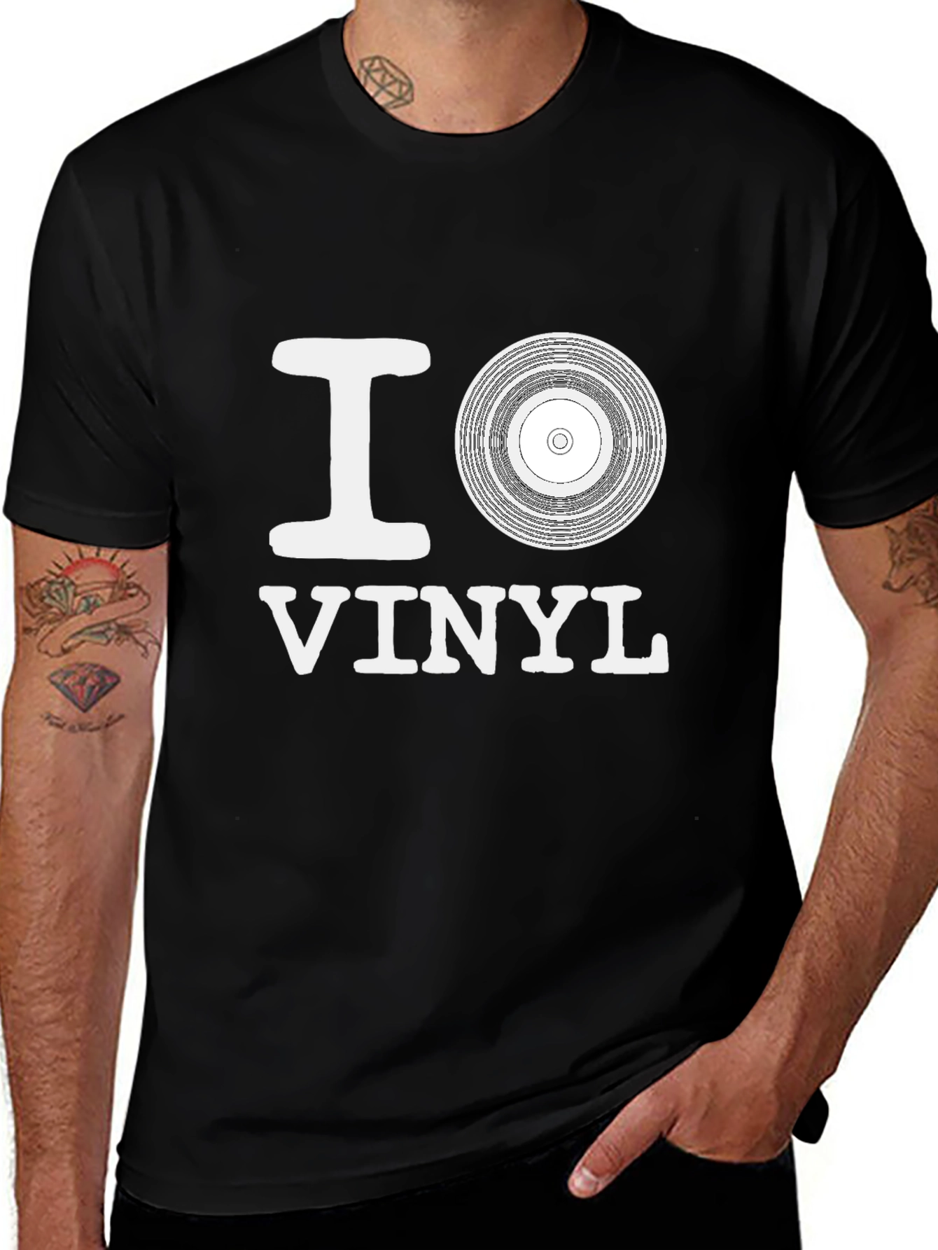 Variant 29 of I Love Vinyl Graphic Tee - Music Lover's T-Shirt