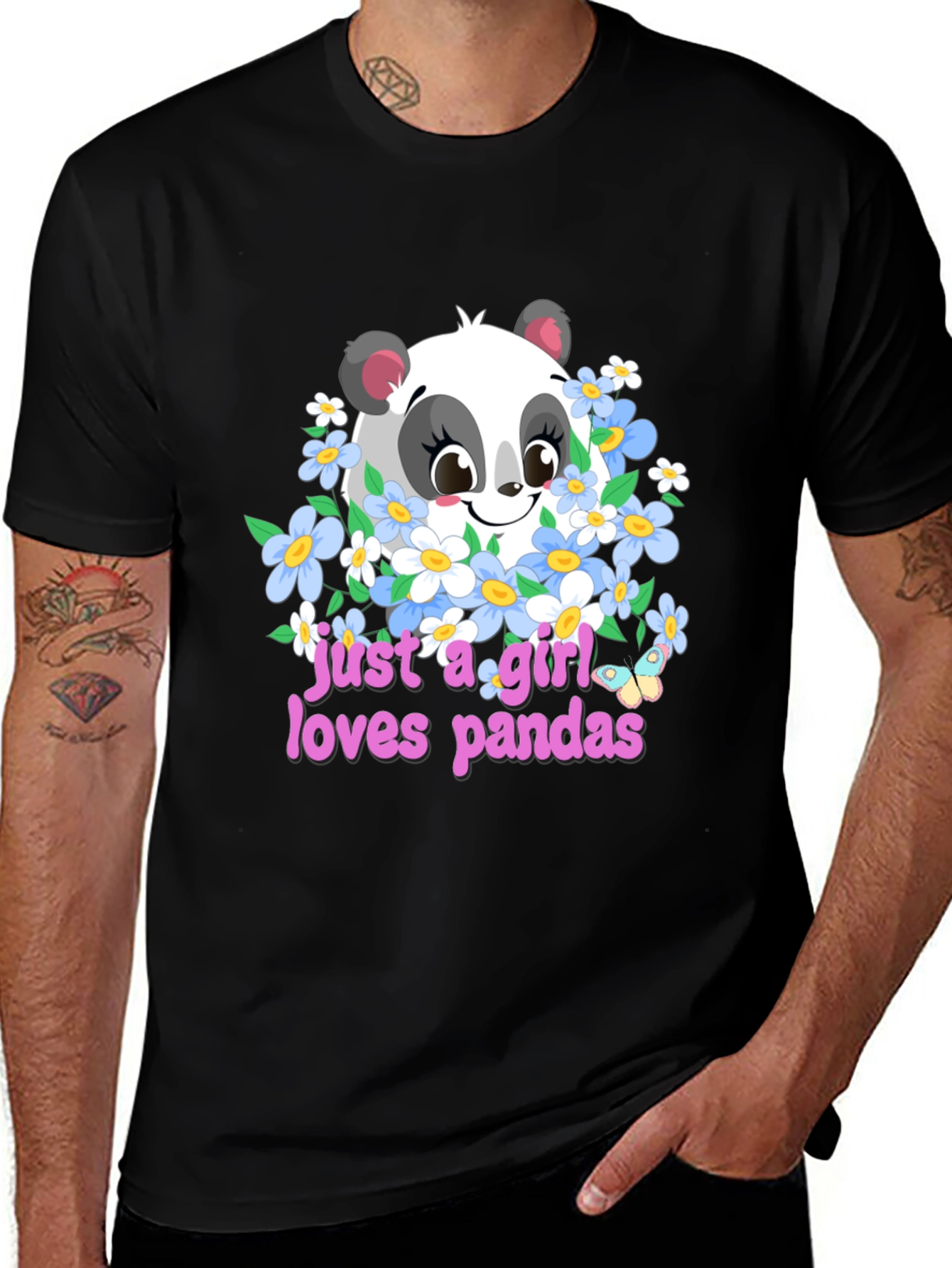 Variant 6 of Cute Panda Girl's T-Shirt