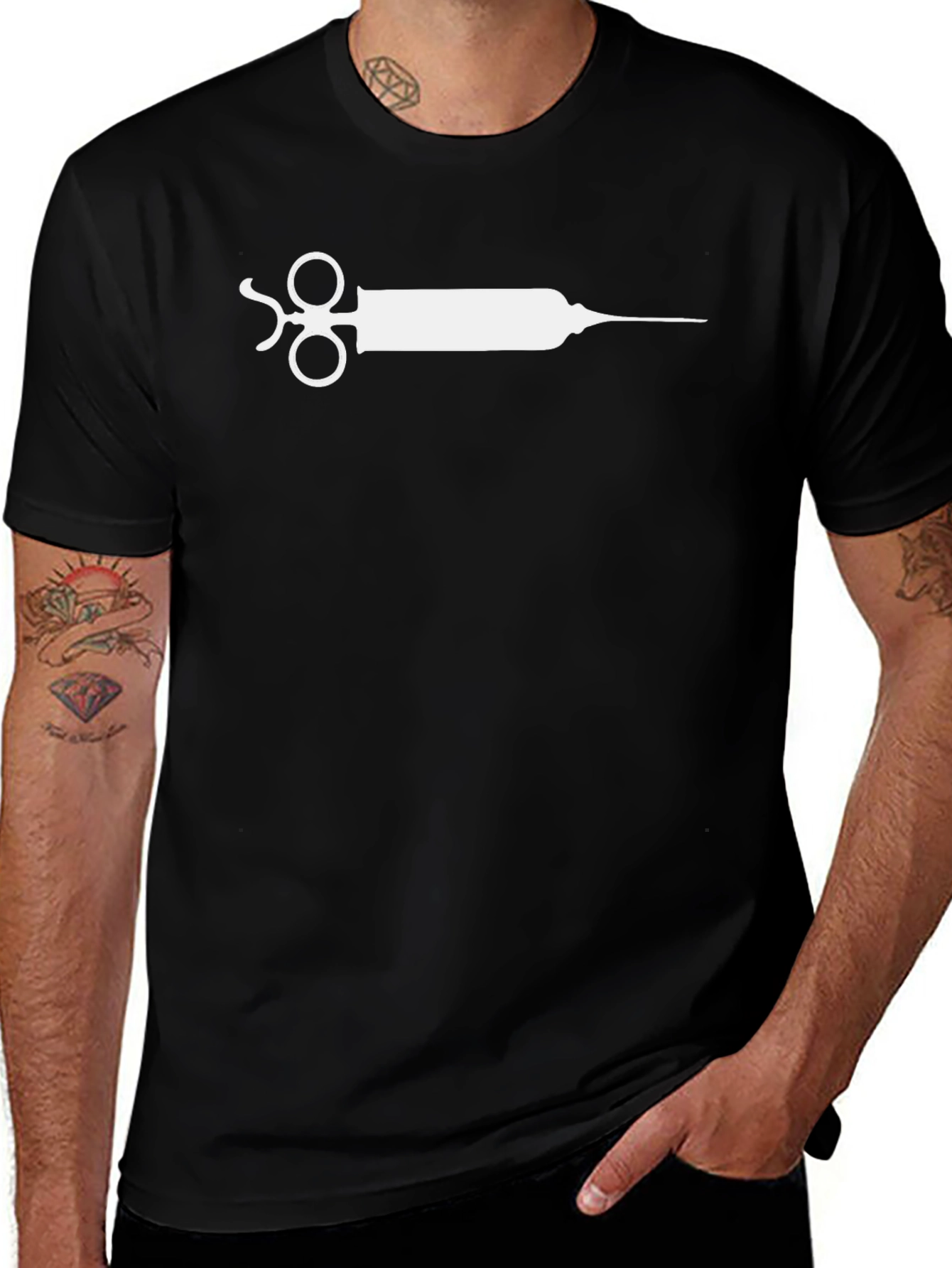 Variant 24 of Retro Syringe T-Shirt - Novelty Graphic Tee