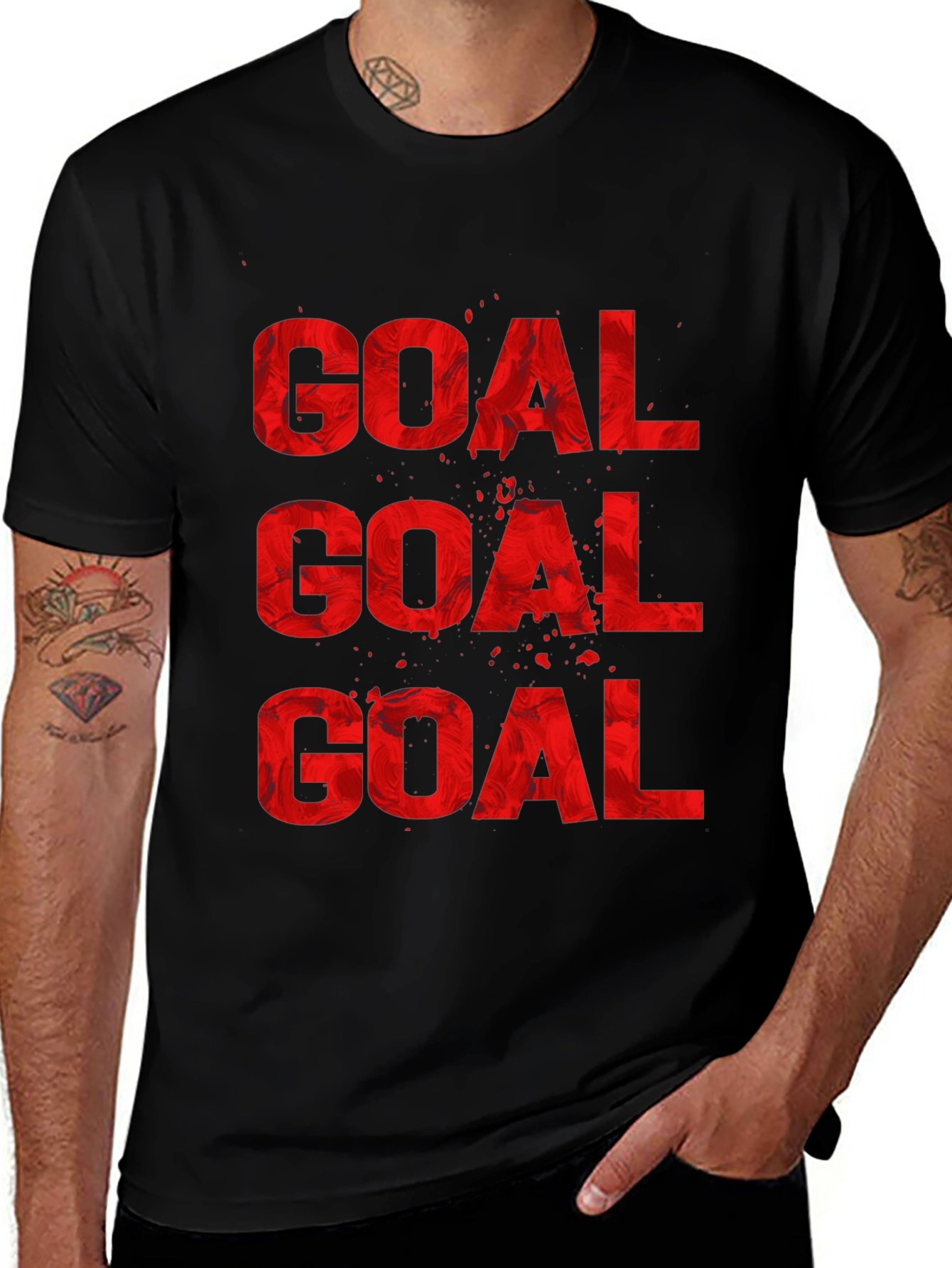 Variant 14 of Goal Graphic Print Crew Neck T-Shirt
