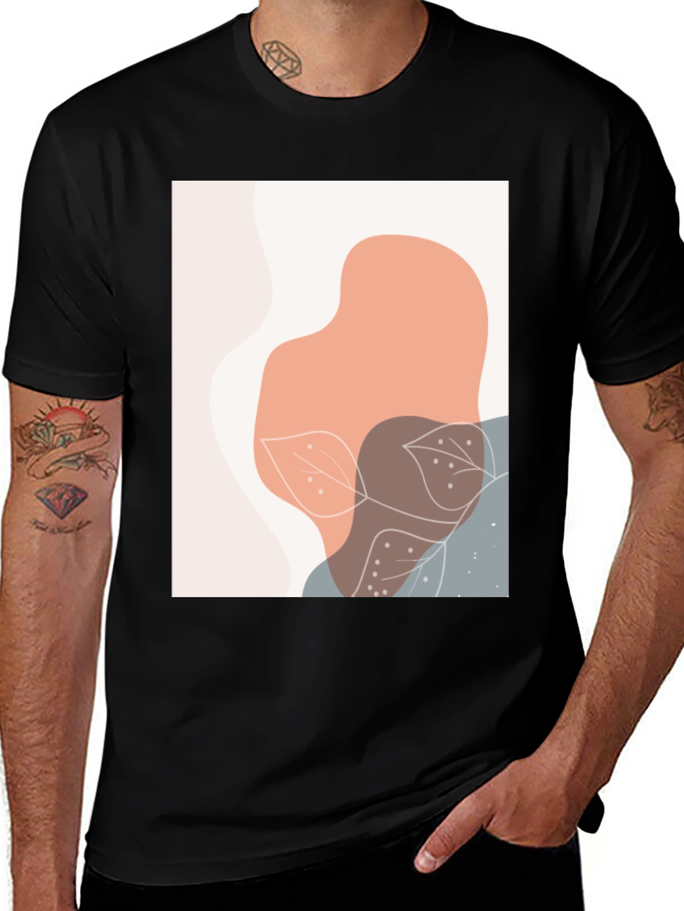 Variant 22 of Abstract Art Graphic Tee - Modern Casual T-Shirt