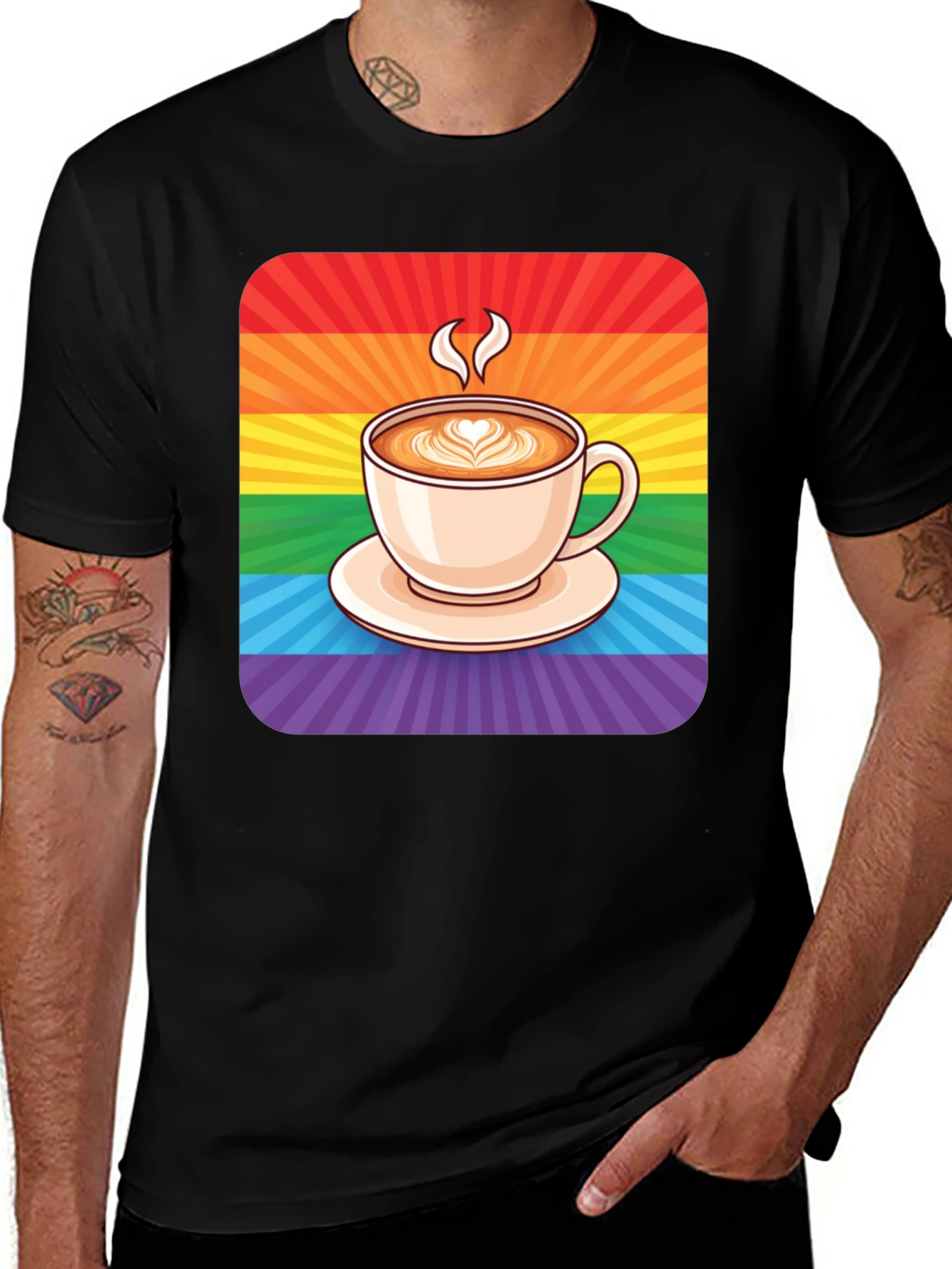 Variant 20 of Rainbow Coffee Lover T-Shirt