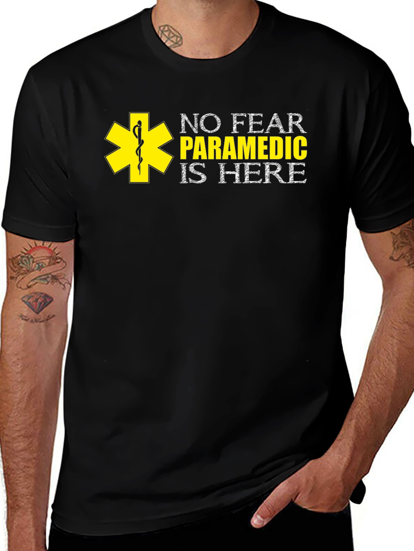 Variant 16 of No Fear Paramedic T-Shirt - Emergency Medical Services Tee