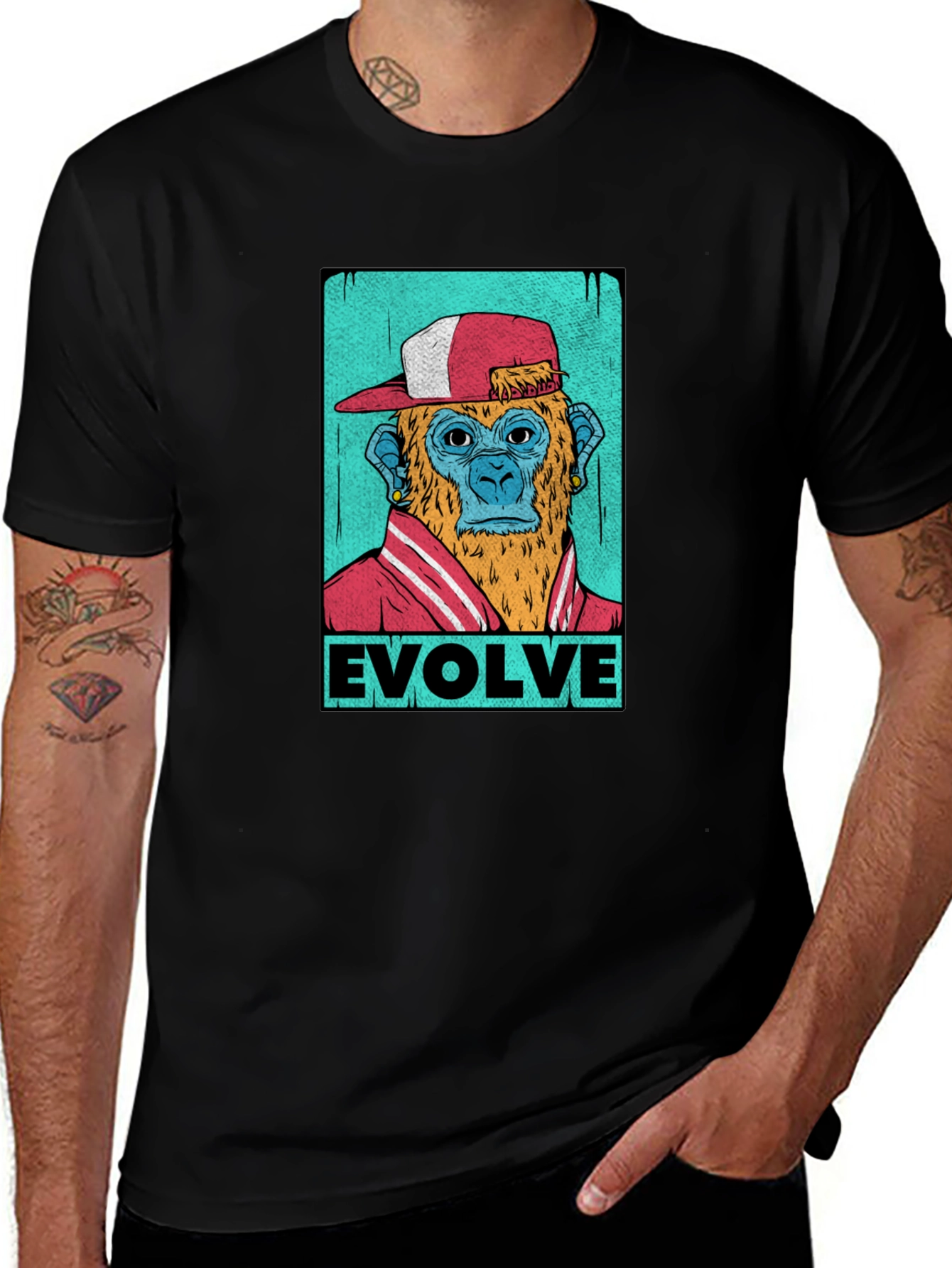 Variant 27 of Evolve Monkey Graphic T-Shirt - Trendy Streetwear