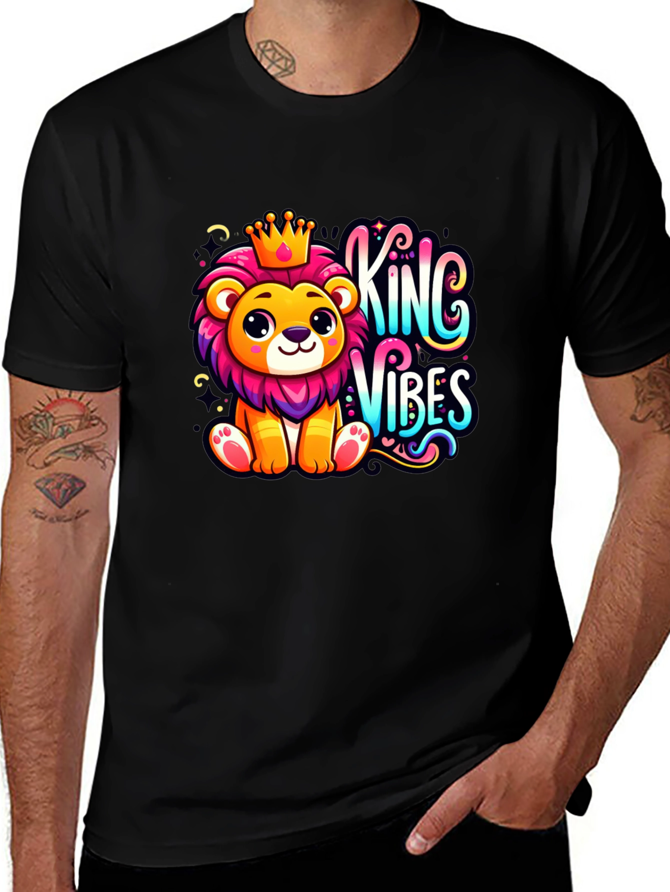 Variant 9 of King Vibes Cartoon Lion T-Shirt