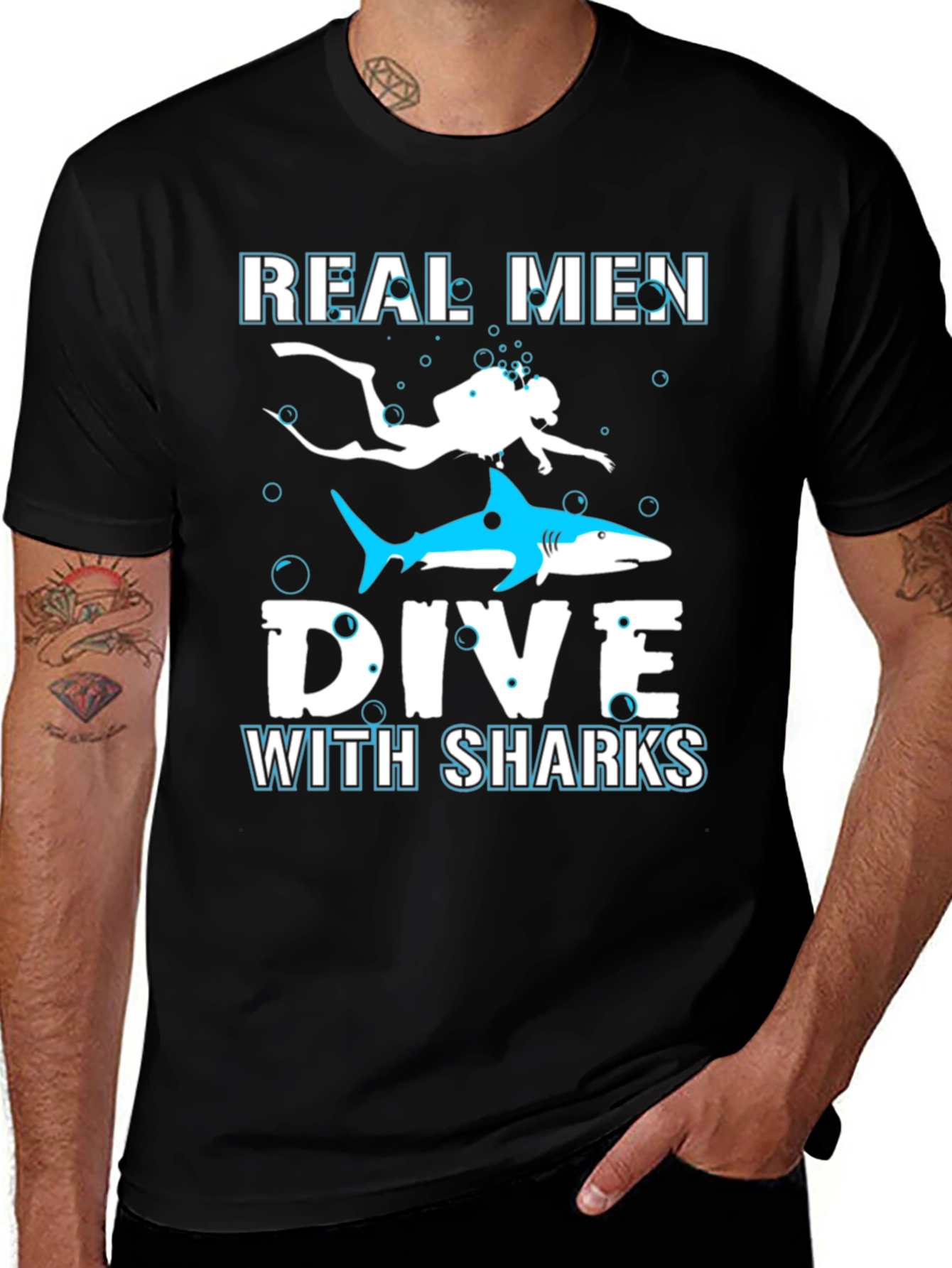 Real Men Dive With Sharks T-Shirt