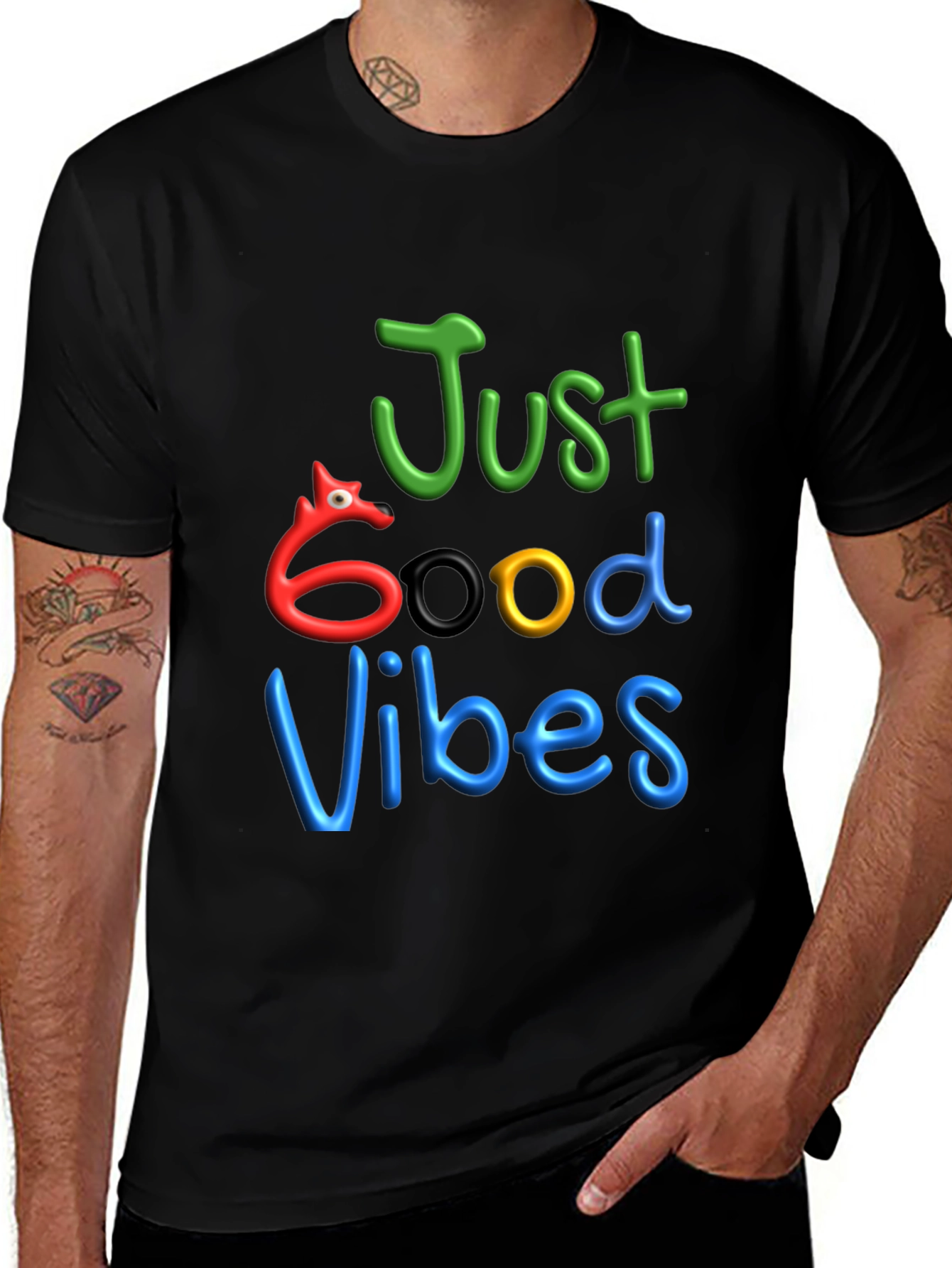 Variant 18 of Just Good Vibes Graphic Tee - Comfort & Style