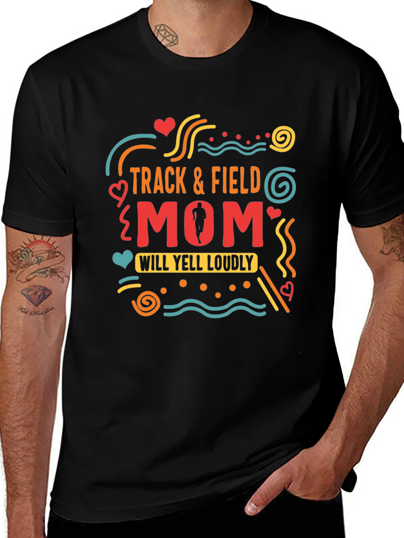 Variant 26 of Track & Field Mom Graphic Tee