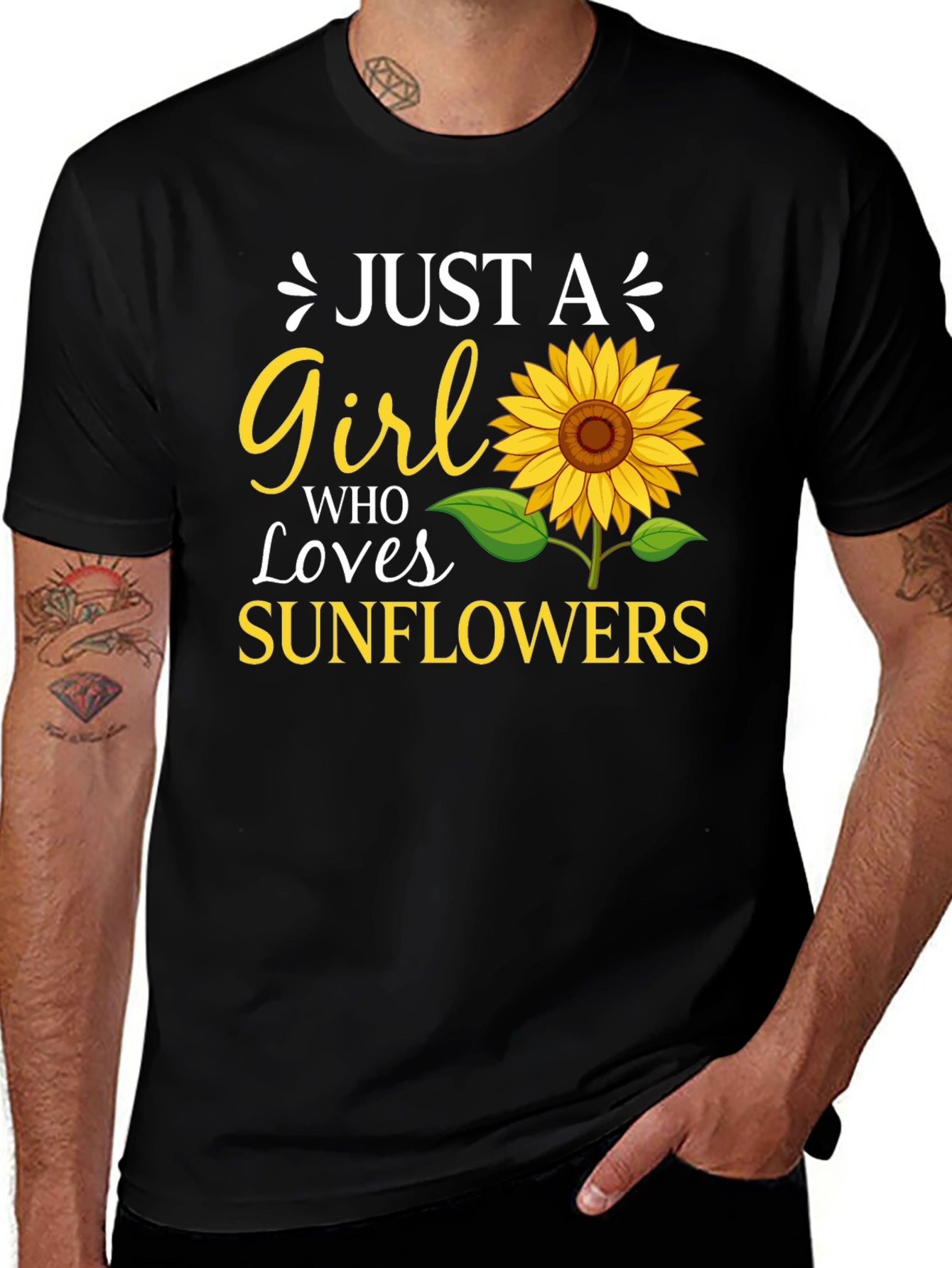 Variant 7 of Just a Girl Who Loves Sunflowers T-Shirt