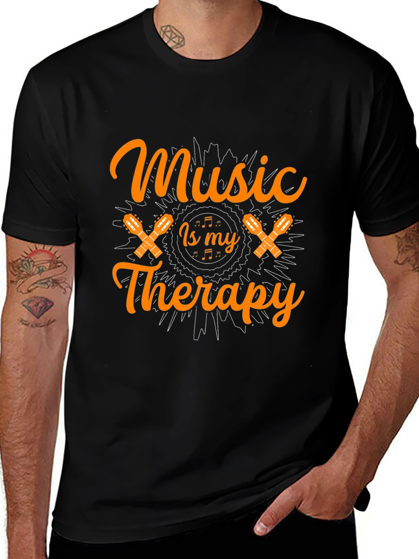 Variant 12 of Music is My Therapy Graphic Tee