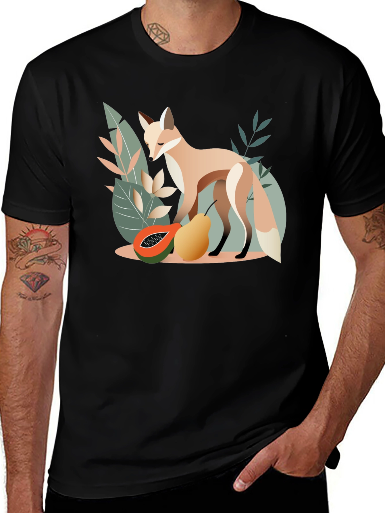 Variant 20 of Fox and Fruit Graphic Tee
