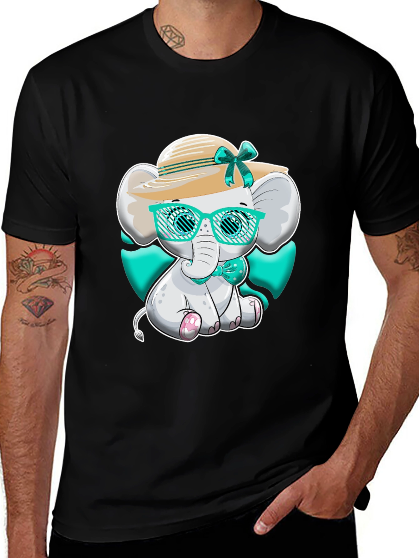 Variant 20 of Elephant T-Shirt Cute Cartoon Style