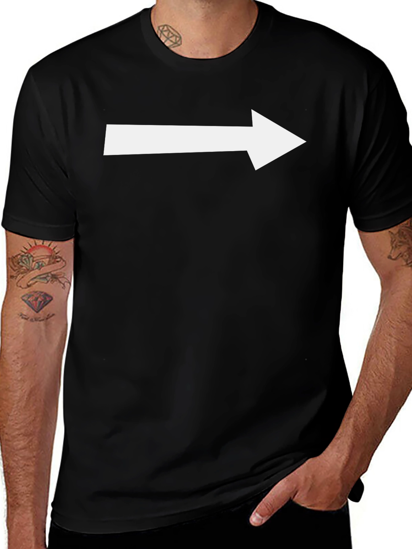 Variant 12 of Right Arrow Graphic Tee - Bold Direction Style