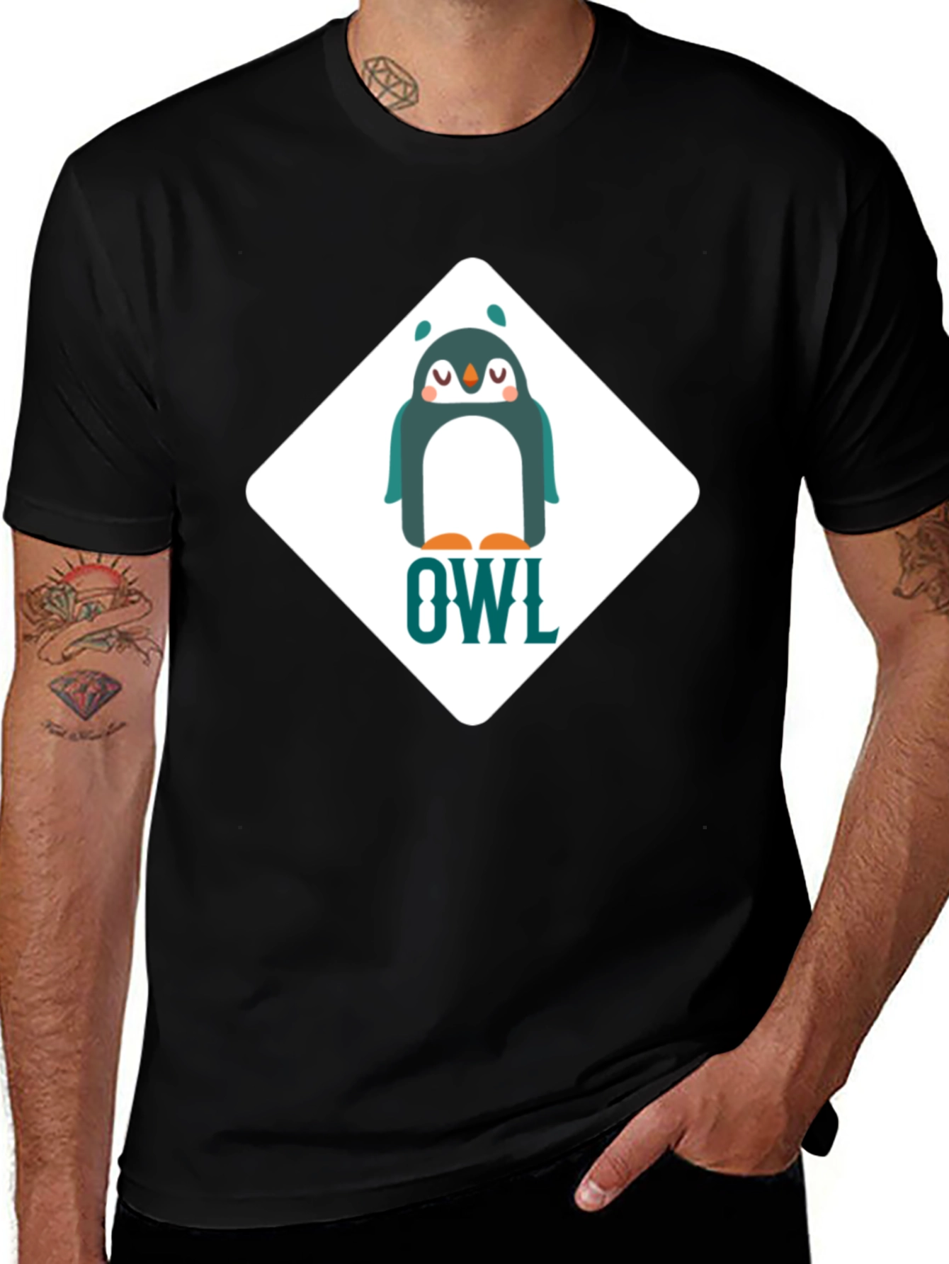 Variant 12 of Penguin OWL T-Shirt - Unique Graphic Tee