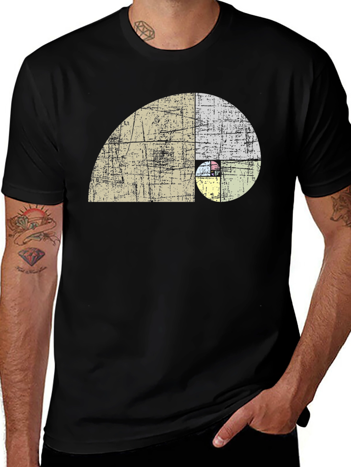 Golden Ratio Spiral Graphic Tee - Stylish Math T-Shirt