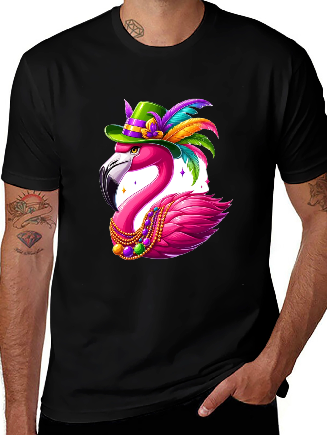Festive Flamingo Graphic Tee