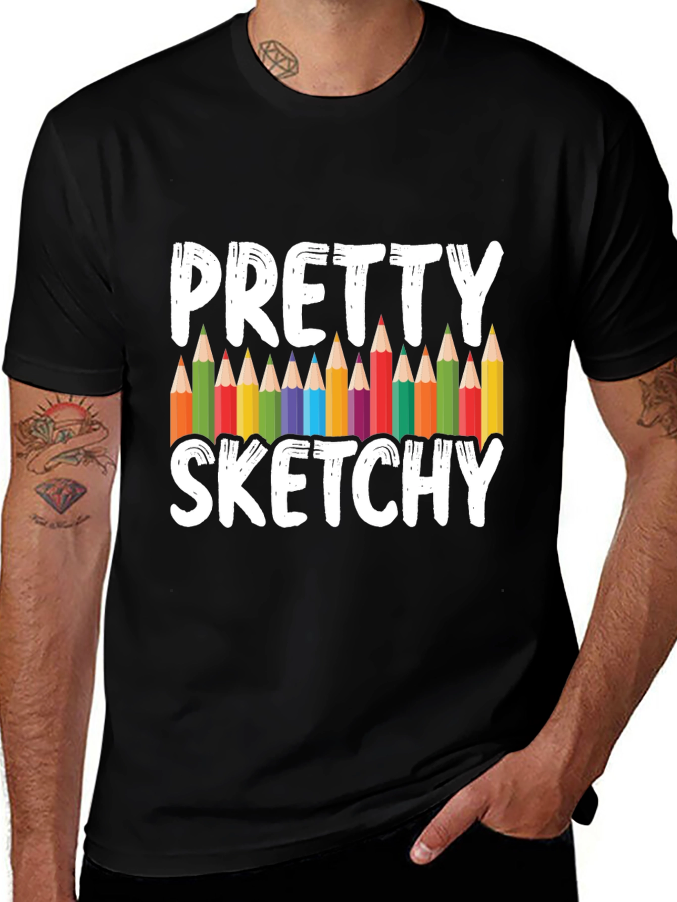 Variant 29 of Pretty Sketchy T-Shirt - Art Lover's Tee