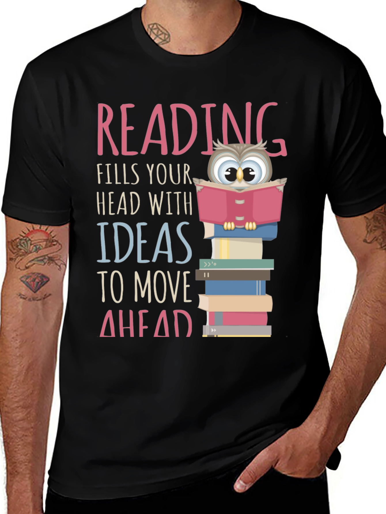Variant 14 of Reading Owl T-Shirt