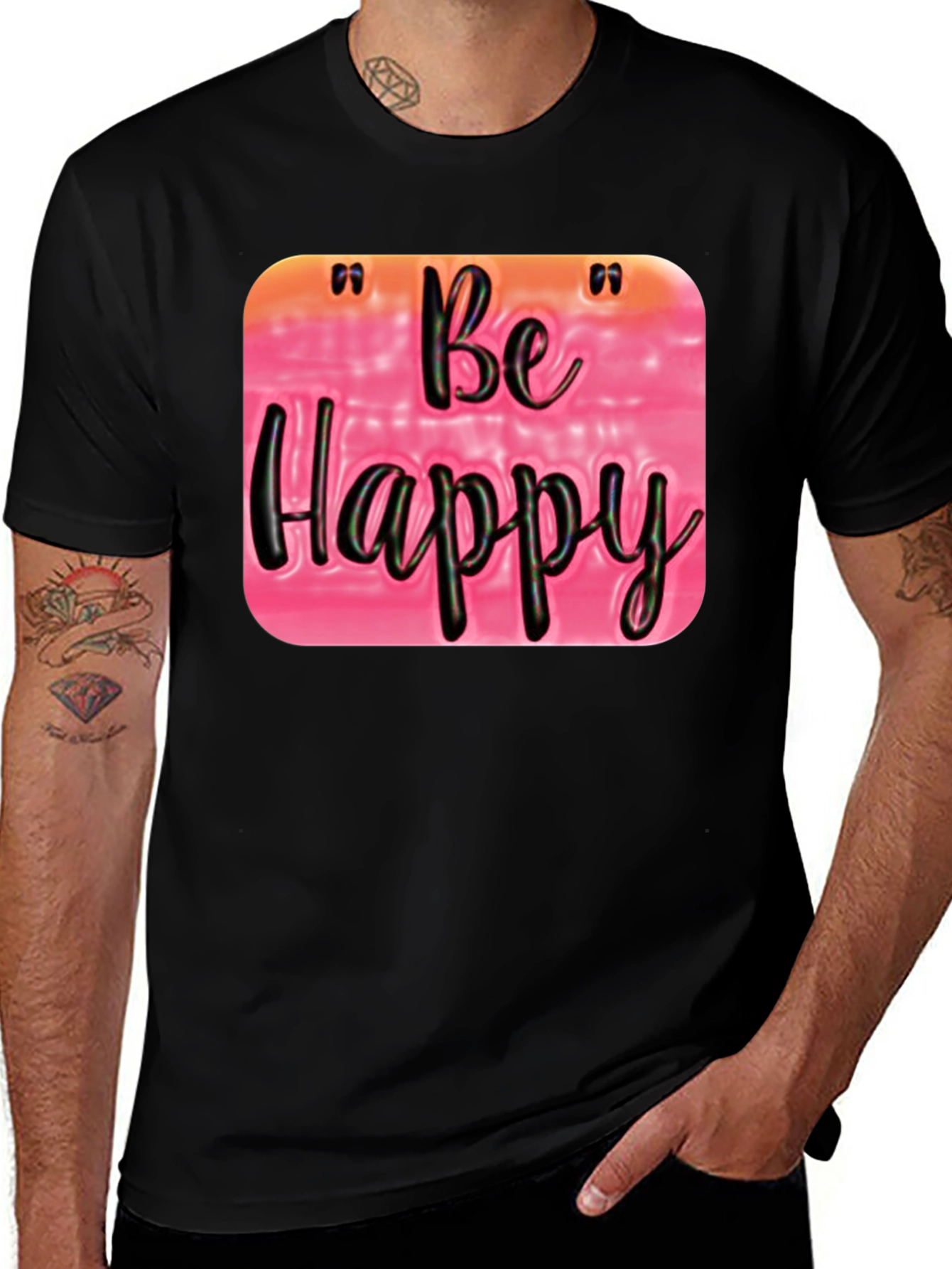 Variant 27 of Be Happy Graphic Print T-Shirt