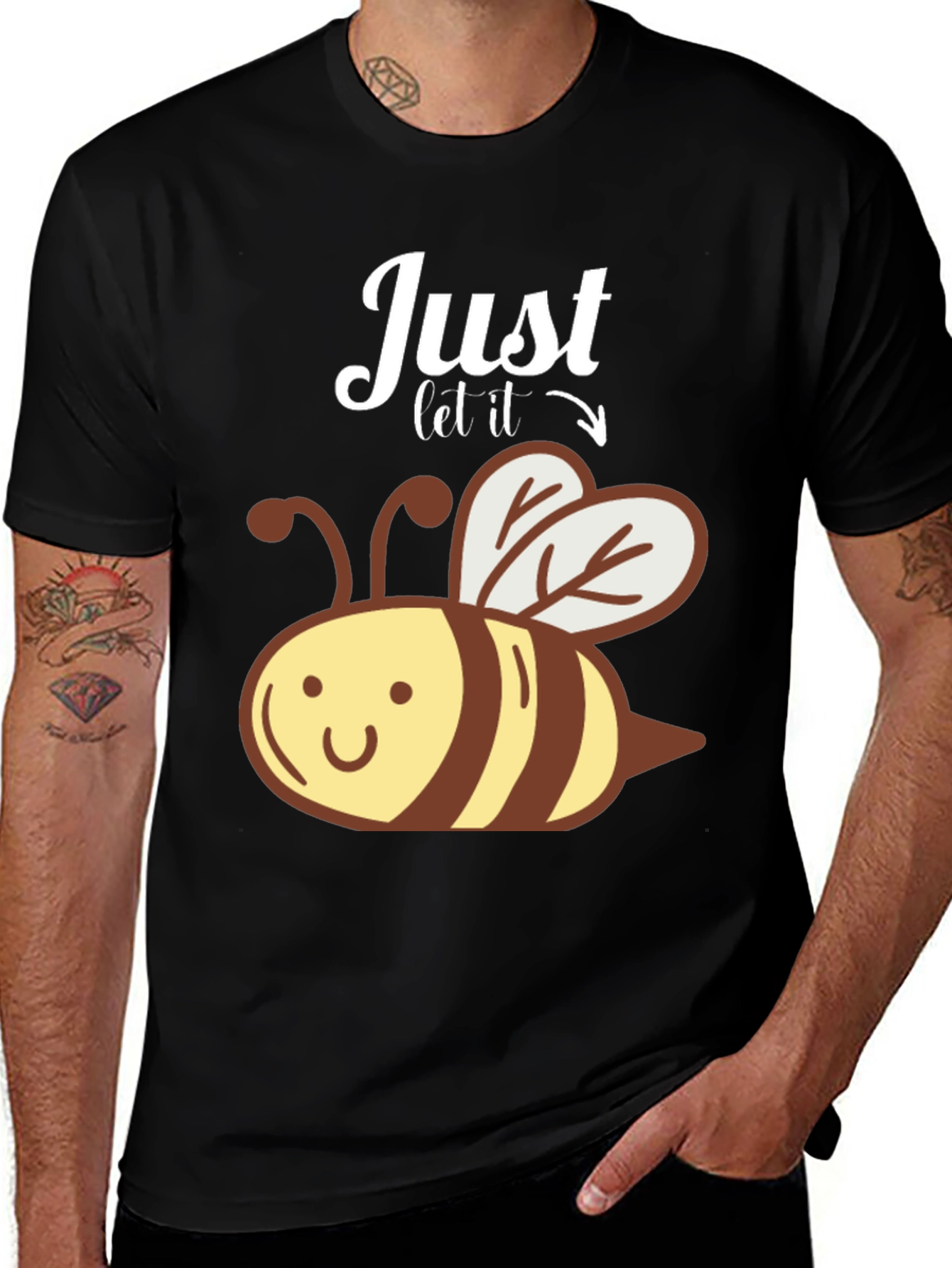 Variant 25 of Just Let It Bee Funny Graphic T-Shirt