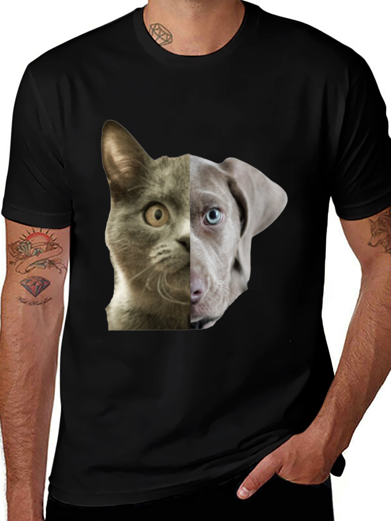 Variant 4 of Cat & Dog T-Shirt