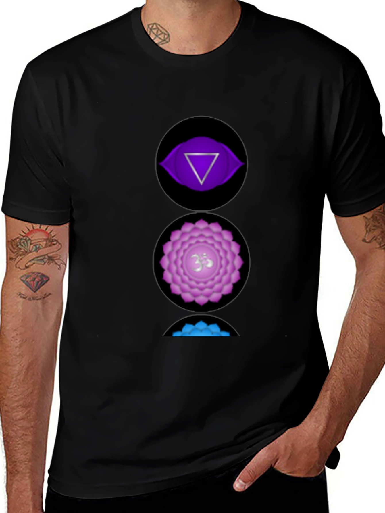Variant 9 of Chakra Symbol Graphic Tee - Spiritual Design